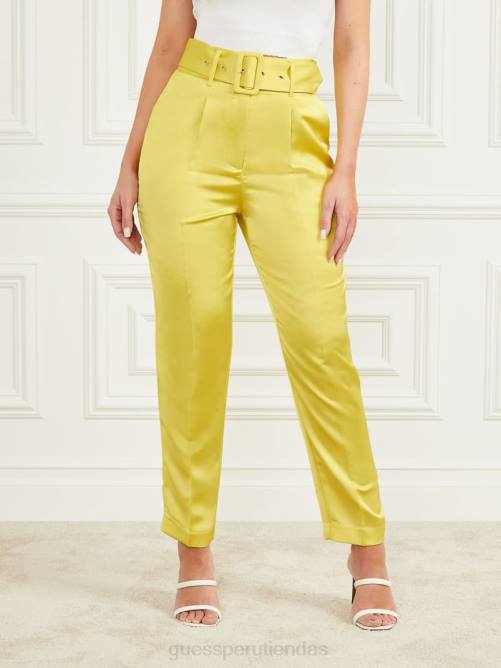 GUESS el nuevo pantalón atlas mujer 0P8X2119 brillo verde vestir
