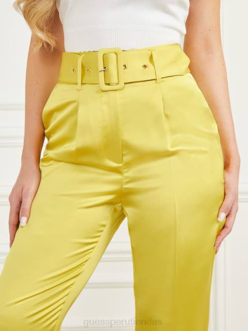 GUESS el nuevo pantalón atlas mujer 0P8X2119 brillo verde vestir