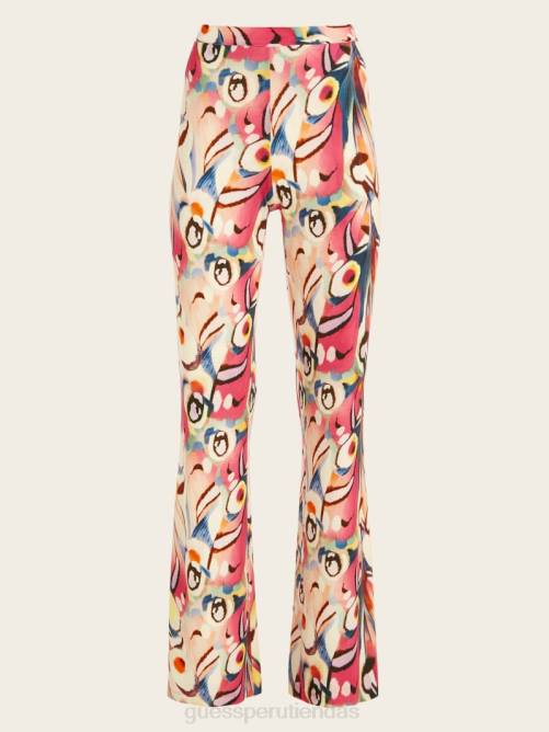 GUESS pantalón acampanado anís mujer 0P8X2082 impresión del país de las maravillas vestir
