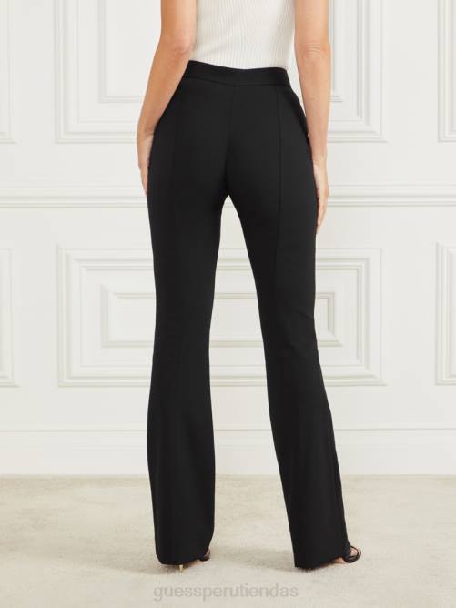 GUESS pantalón acampanado chloe mujer 0P8X2078 negro vestir
