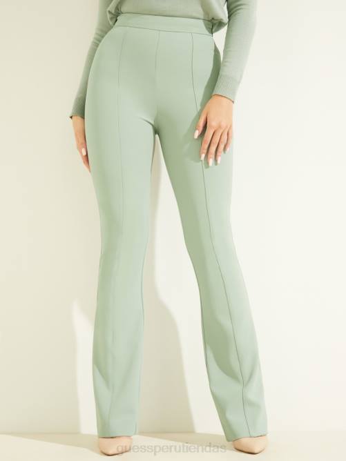 GUESS pantalón acampanado chloe mujer 0P8X2195 gris pizarra vestir