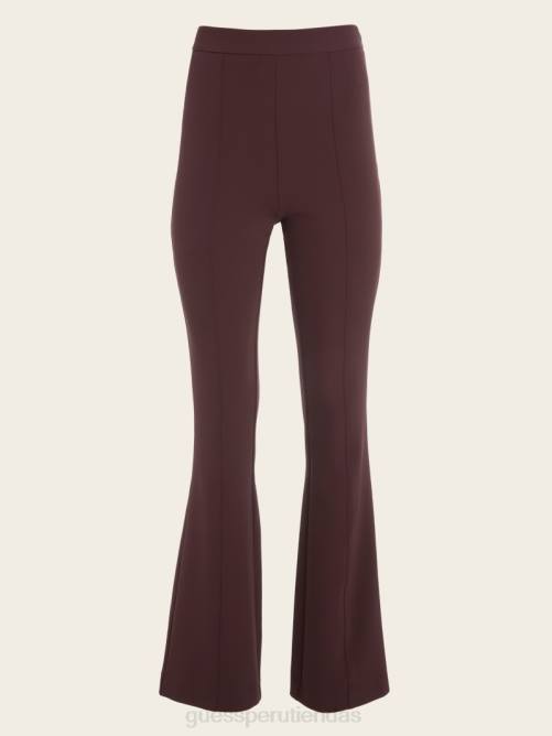 GUESS pantalón acampanado chloe mujer 0P8X2244 bourbon oscuro vestir