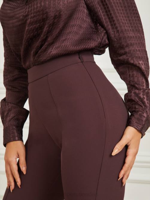 GUESS pantalón acampanado chloe mujer 0P8X2244 bourbon oscuro vestir