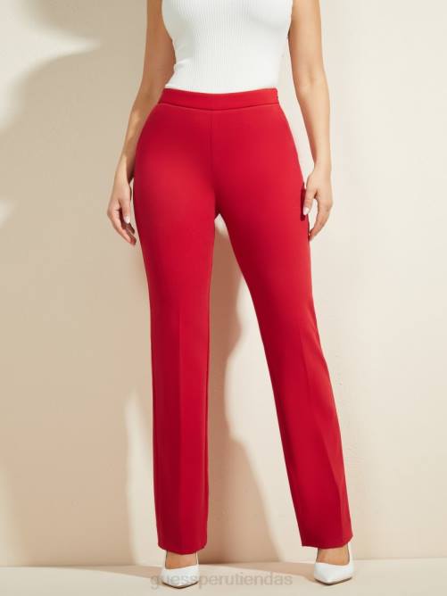 GUESS pantalón brigitte mujer 0P8X2184 vibraciones rojas de samba vestir