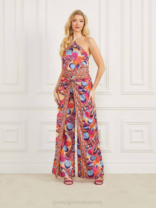 GUESS pantalón gypset mujer 0P8X2116 impresión de tulum vestir