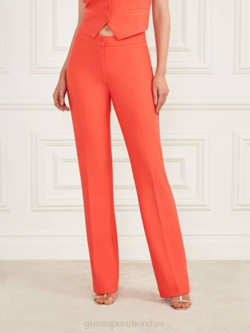GUESS pantalón jaqueline mujer 0P8X2051 coral vivaz vestir
