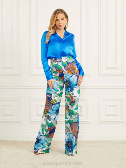 GUESS pantalón lucy mujer 0P8X2080 impresión de amuleto de la suerte vestir