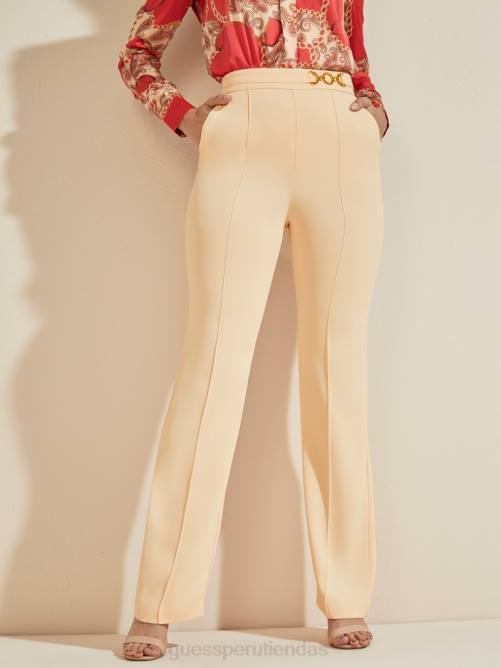 GUESS pantalón maryam mujer 0P8X2298 durazno silbante vestir