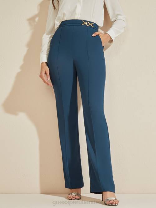 GUESS pantalón maryam mujer 0P8X2351 azul secreto vestir