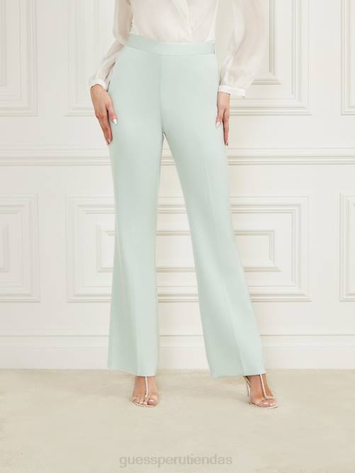 GUESS pantalón valia satinado mujer 0P8X2047 cielo pacífico vestir