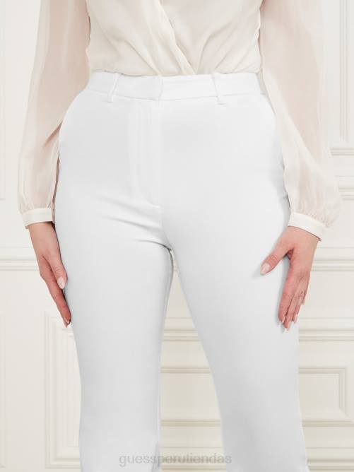GUESS pantalones acampanados franca mujer 0P8X2136 perla pálida vestir