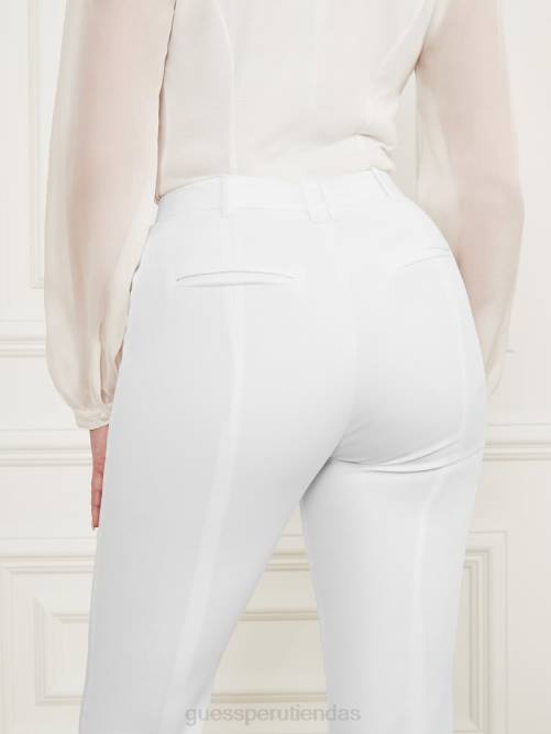 GUESS pantalones acampanados franca mujer 0P8X2136 perla pálida vestir