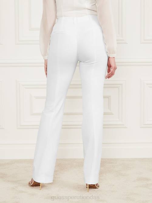 GUESS pantalones acampanados franca mujer 0P8X2136 perla pálida vestir