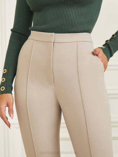 GUESS pantalones logan de pernera recta mujer 0P8X2121 siena natural vestir