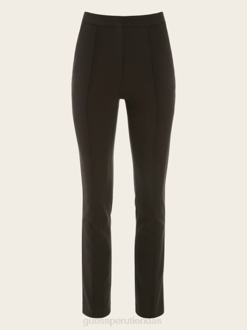 GUESS pantalones logan de pernera recta mujer 0P8X2319 tostado oscuro vestir