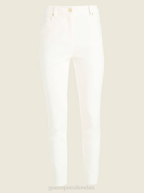 GUESS pantalones pitillo de hollywood mujer 0P8X2112 perla pálida vestir