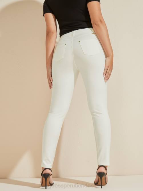 GUESS pantalones pitillo de hollywood mujer 0P8X2112 perla pálida vestir