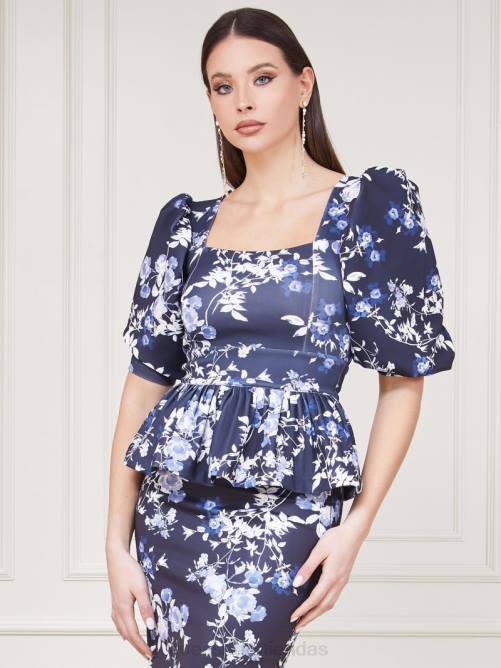 GUESS alexis pétalo pose superior mujer 0P8X1705 pose de pétalo índigo vestir