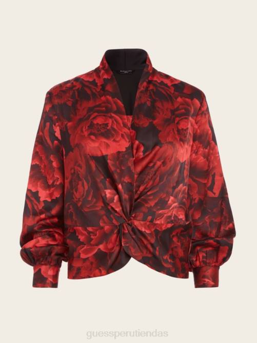 GUESS blusa dafne mujer 0P8X1269 estampado de flor de la pasión vestir