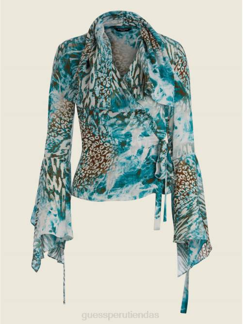 GUESS blusa de sauce mujer 0P8X1525 trullo del amor bajo el agua vestir