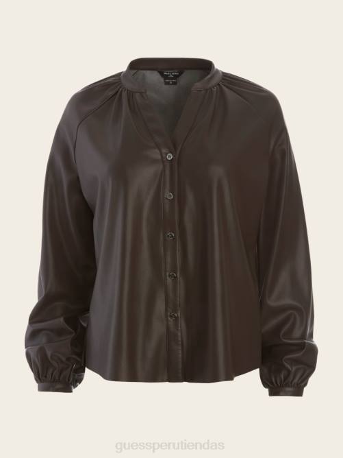 GUESS blusa foxton mujer 0P8X1456 tostado oscuro vestir