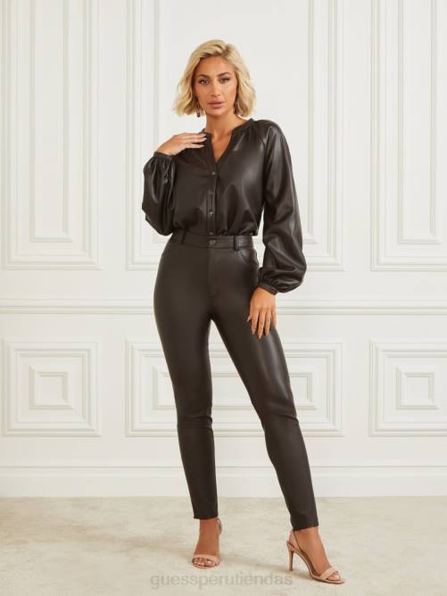 GUESS blusa foxton mujer 0P8X1456 tostado oscuro vestir