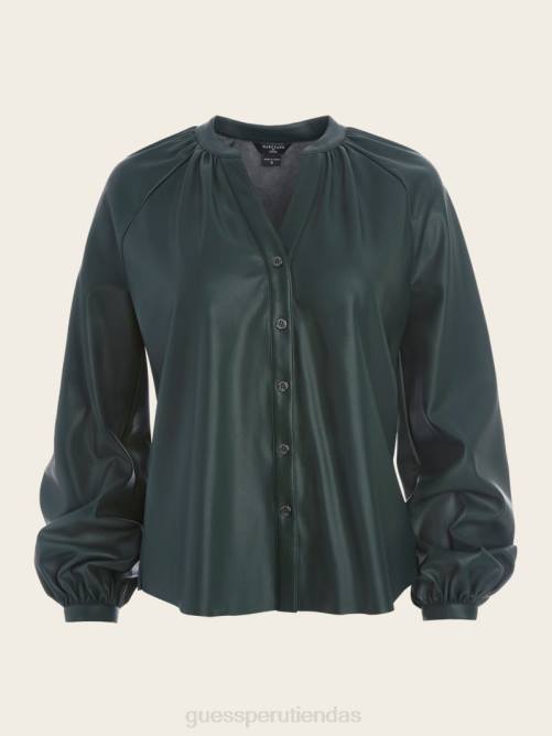 GUESS blusa foxton mujer 0P8X1573 chenilla verde vestir