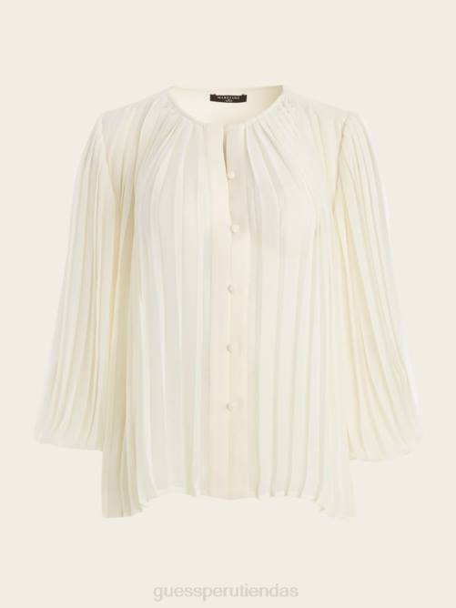 GUESS blusa plisada georgia mujer 0P8X1663 playa de arena vestir