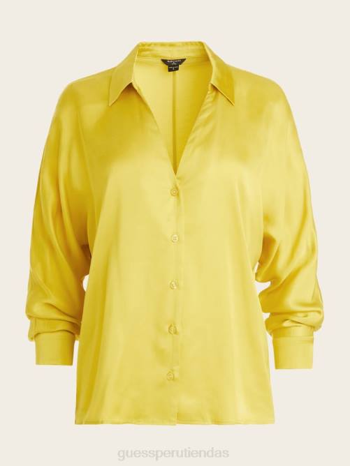 GUESS blusa tiffany mujer 0P8X1098 brillo verde vestir