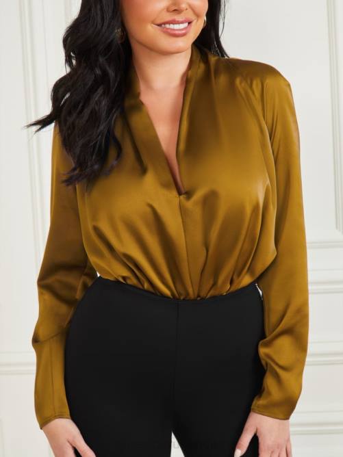GUESS body de dalila mujer 0P8X1600 oro oliva vestir