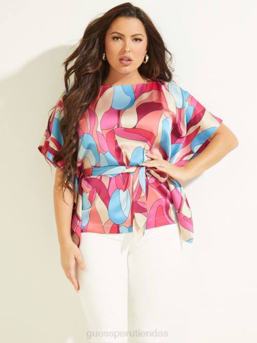 GUESS kimono de playa baja mujer 0P8X1607 floración audaz vestir