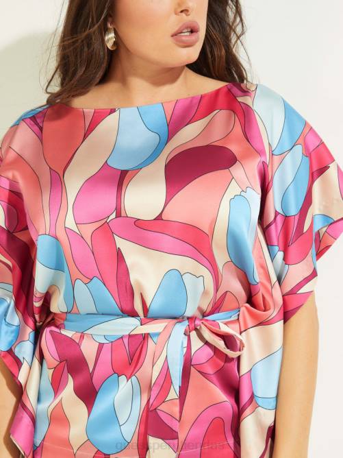 GUESS kimono de playa baja mujer 0P8X1607 floración audaz vestir