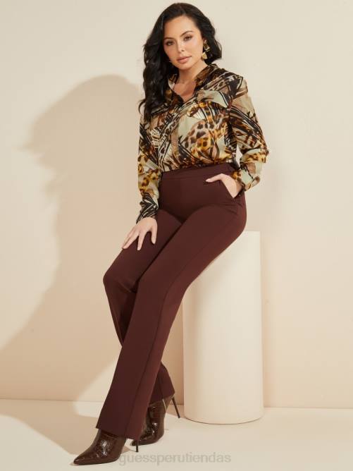 GUESS la blusa esencia mujer 0P8X1627 líneas de leopardo vestir