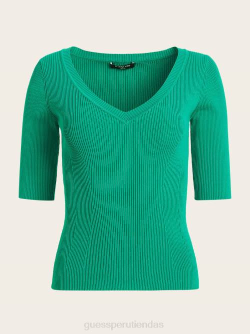 GUESS suéter aretha de canalé mujer 0P8X1196 esmeralda clásica vestir