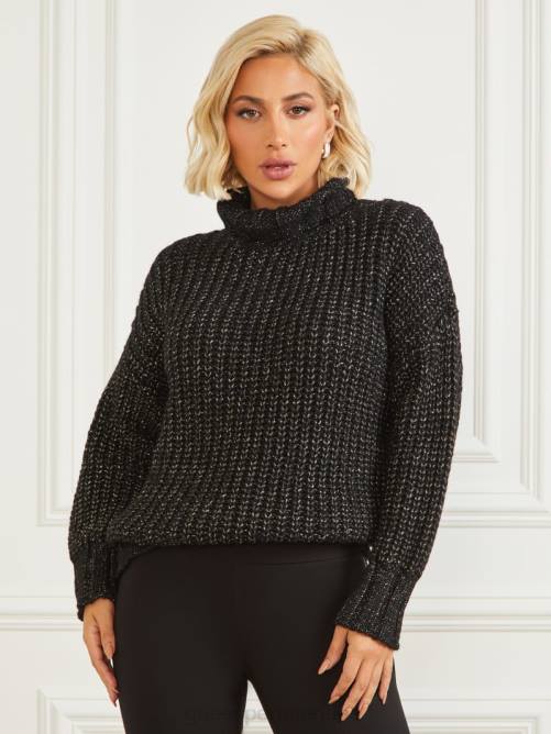 GUESS suéter de mezcla de lana mujer 0P8X1544 negro azabache multicolor vestir
