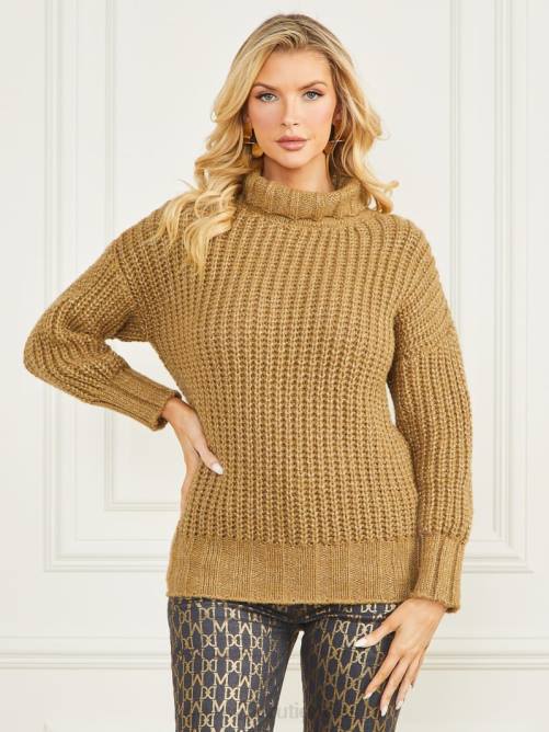 GUESS suéter de mezcla de lana mujer 0P8X1575 sidra oro multi vestir