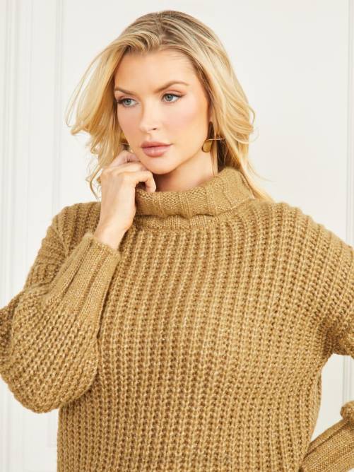 GUESS suéter de mezcla de lana mujer 0P8X1575 sidra oro multi vestir