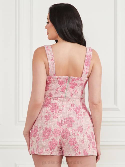 GUESS top corto tejido avah mujer 0P8X1150 ola rosa de primavera vestir