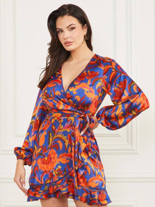GUESS Vestido ajustado mujer 0P8X409 betty estampado azul vestir
