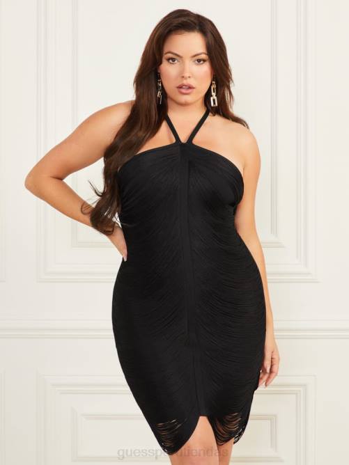 GUESS analizar vestido vendaje mujer 0P8X417 negro vestir