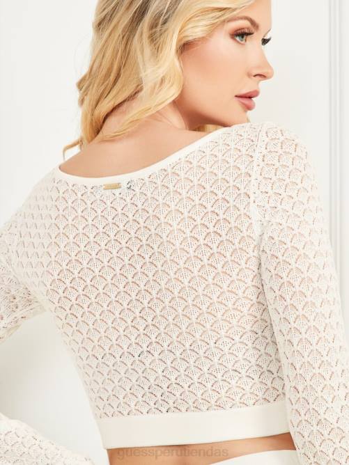 GUESS conjunto de dos piezas flor mujer 0P8X521 perla pálida vestir