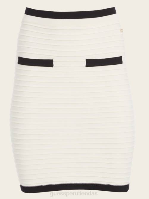 GUESS falda amba a rayas en relieve mujer 0P8X2367 orilla arenosa/negro vestir