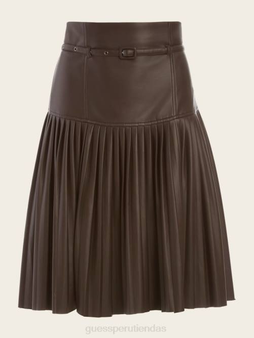 GUESS falda plisada foxton mujer 0P8X2407 tostado oscuro vestir