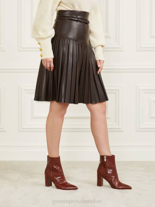 GUESS falda plisada foxton mujer 0P8X2407 tostado oscuro vestir