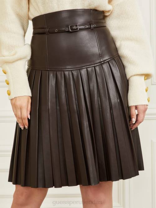 GUESS falda plisada foxton mujer 0P8X2407 tostado oscuro vestir