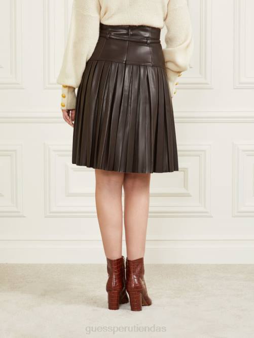 GUESS falda plisada foxton mujer 0P8X2407 tostado oscuro vestir