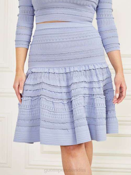 GUESS falda suéter bethany mujer 0P8X2127 polvo azul claro vestir