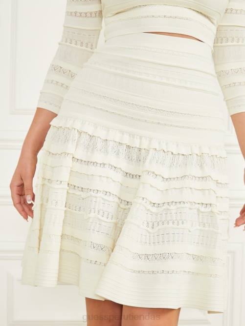 GUESS falda suéter bethany mujer 0P8X2236 perla pálida vestir