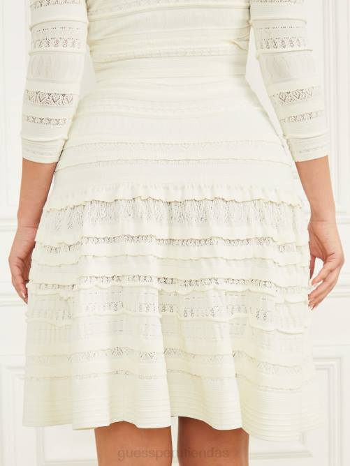 GUESS falda suéter bethany mujer 0P8X2236 perla pálida vestir