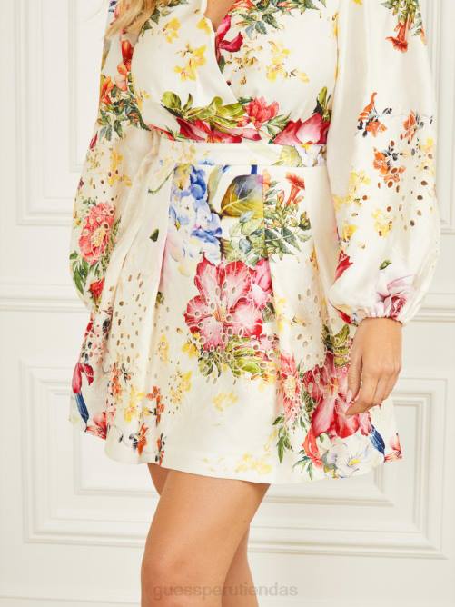 GUESS glorioso vestido de jardín bordado mujer 0P8X376 glorioso jardín ao vestir